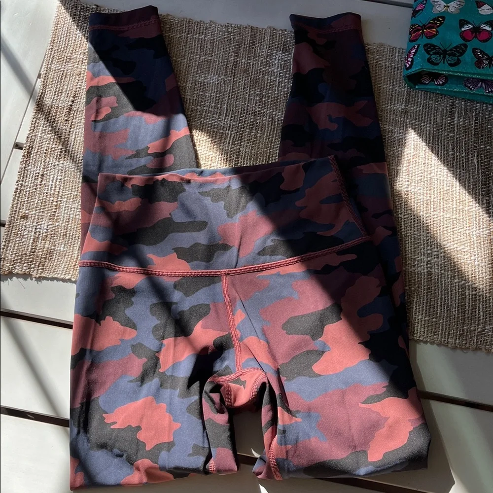 Lululemon Wunder Under Hi Rise Leggings Smokey Camo Sz 4
